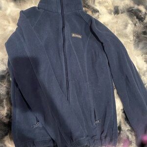 Columbia Dark Blue Fleece Zip Up Jacket